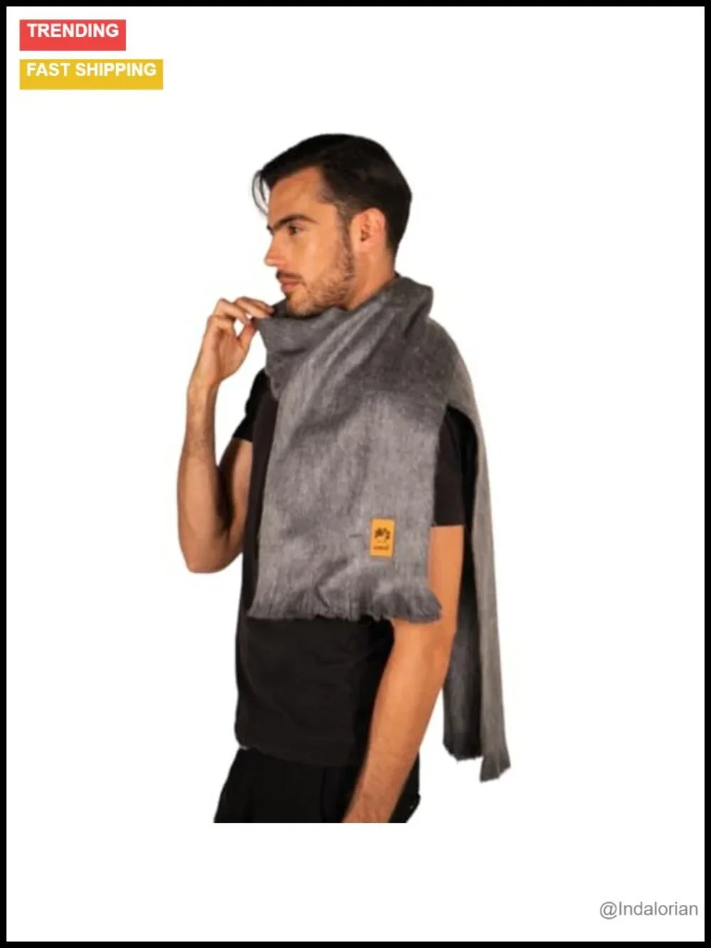 Alpaca Wool Shawl Wrap - Unisex Fashion Blanket
